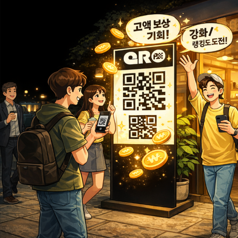 방문을 유발하는 QR